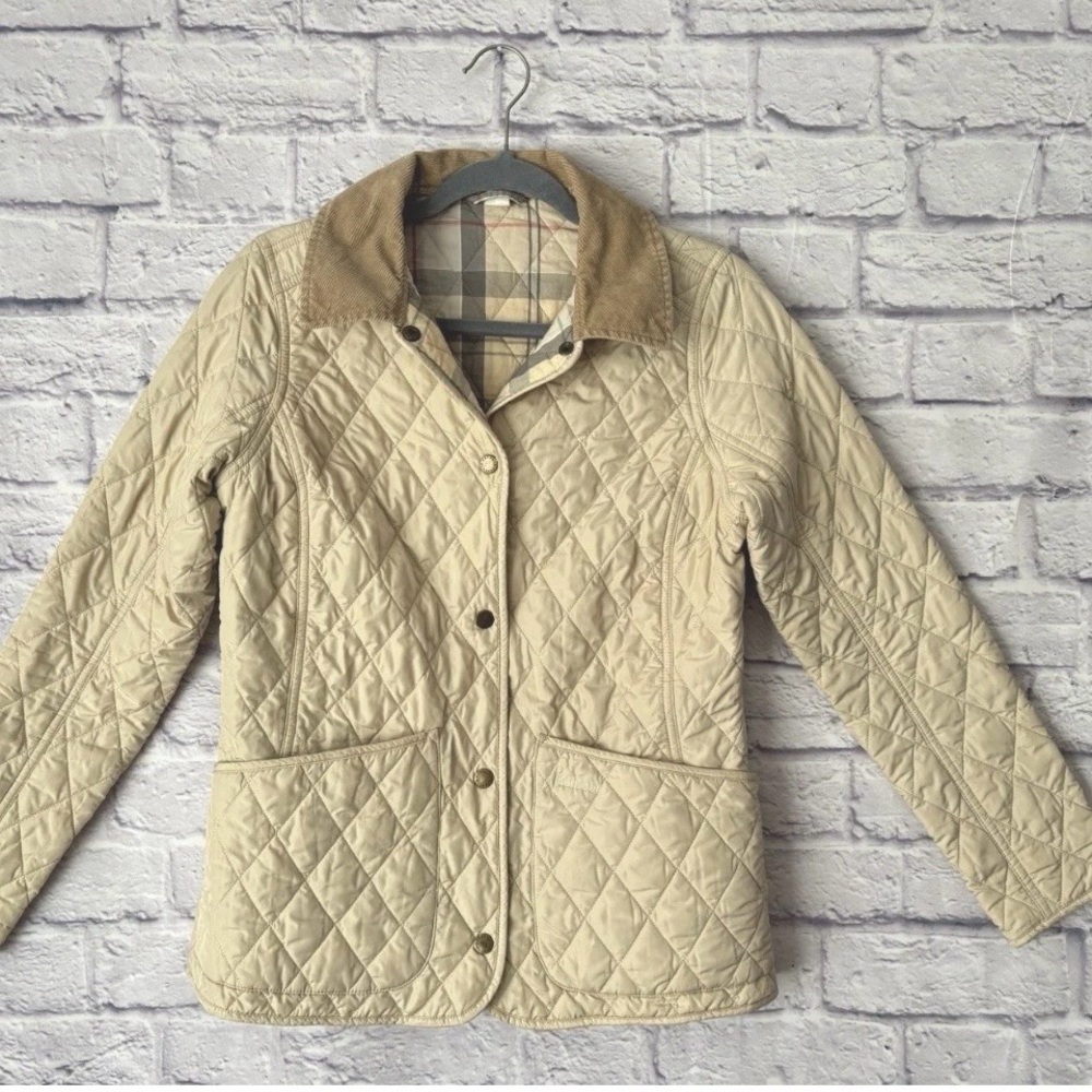 Barbour Quilted Tan Utility Jacket